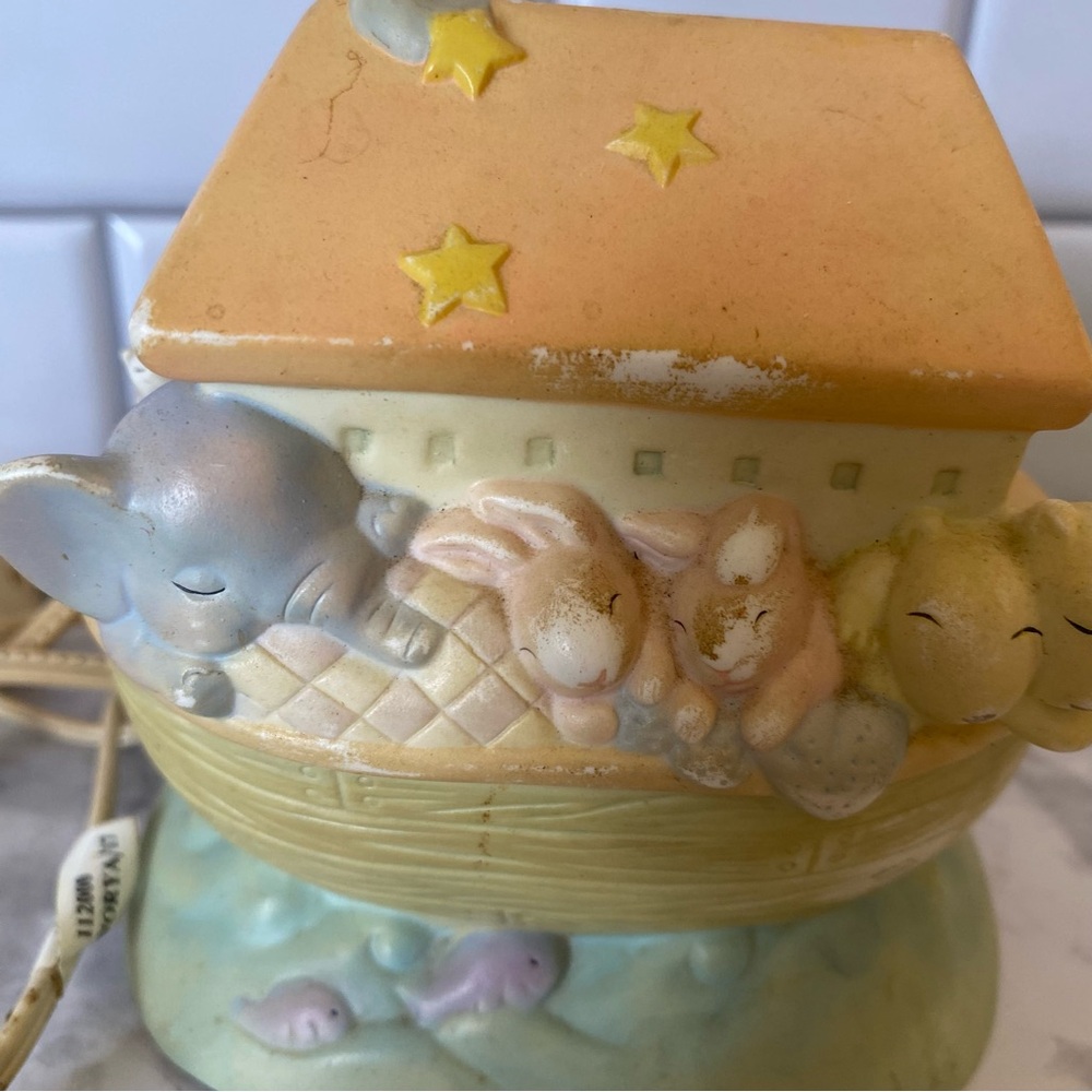Michel & Co Noah’s Ark Ceramic Nightlight Pastel Multicolor David Walker